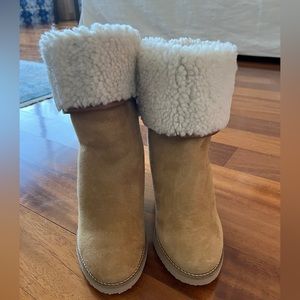 Isabel Marant Never Worn Totam Shearling-Lined Ankle Boots